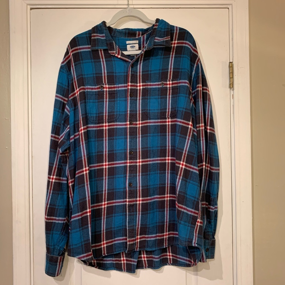 Men's Old Navy Plaid Button Up Size XXL